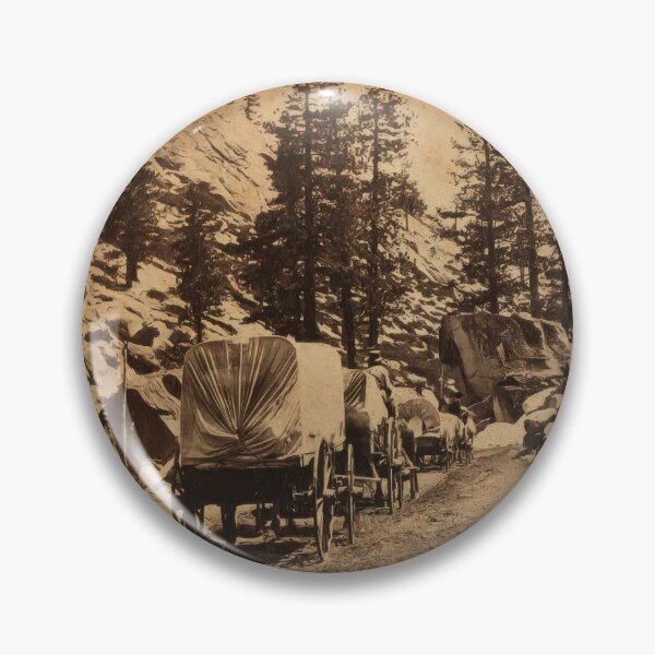 Item preview, Vintage Pioneer Wagon Train Mountain Road Sepia Photograph designed and sold by TheSoulOfArt.