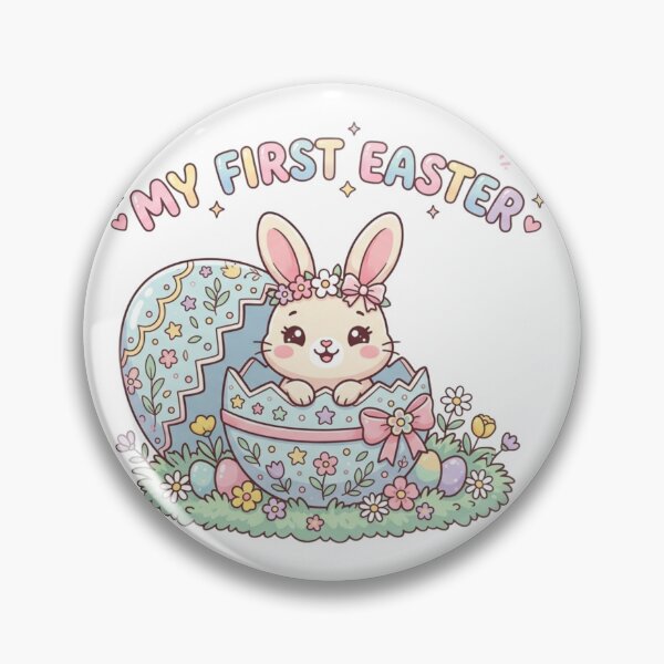 Item preview, My First Easter Cute Baby Bunny Chick Kids Spring Gift Design designed and sold by pixelandpalette.