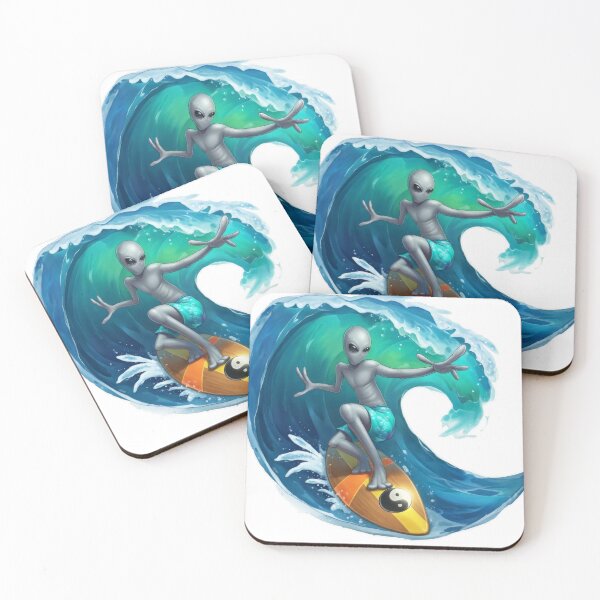 Item preview, Surfing Alien (Wave) designed and sold by mkgeiger.