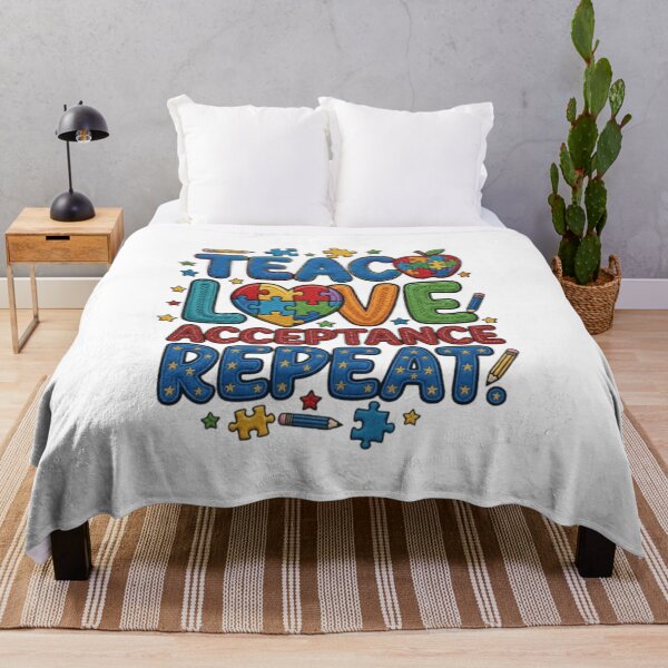 Item preview, Teach Love Acceptance Repeat Autism Acceptance designed and sold by Thread&Fable.