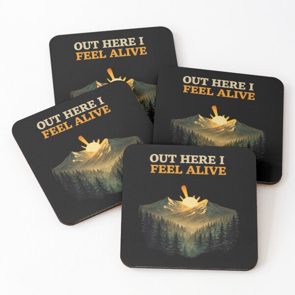 Item preview, Out Here I Feel Alive Vintage Nature Mountain Hiking Design designed and sold by Tropivaro.