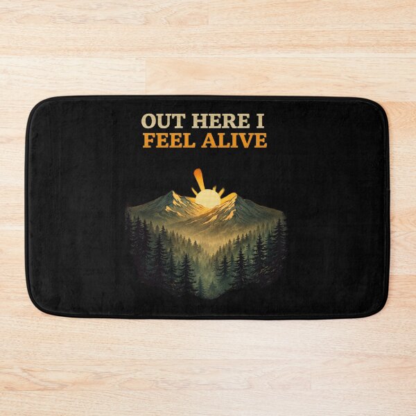 Item preview, Out Here I Feel Alive Vintage Nature Mountain Hiking Design designed and sold by Tropivaro.
