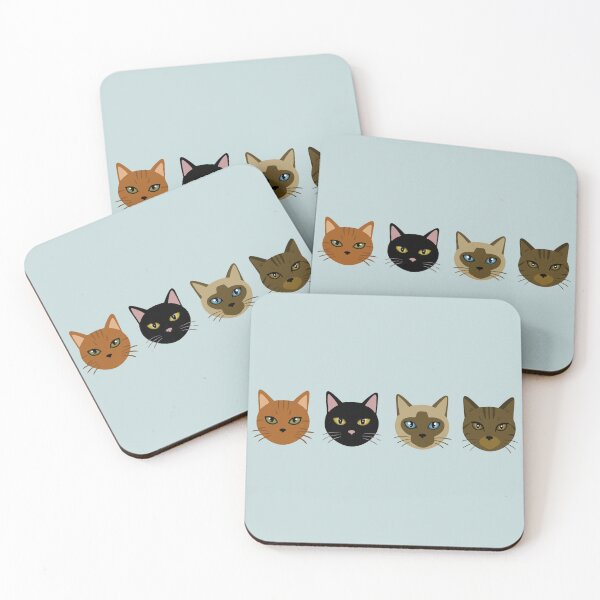Item preview, Cute Cat Breeds Pattern designed and sold by ellealsopaints.