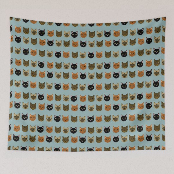 Item preview, Cute Cat Breeds Pattern designed and sold by ellealsopaints.