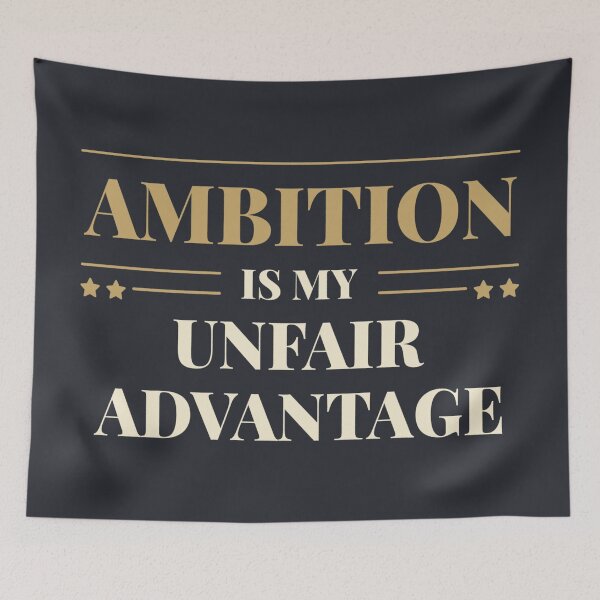 Item preview, Ambition is my unfair advantage - Vintage typography quote designed and sold by Revextyr.