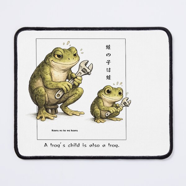 Item preview, Japanese Kanji Art – Frog Family Design designed and sold by Nami Print.