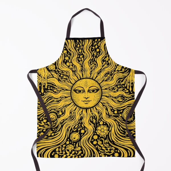 Item preview, Psychedelic Sun Rays Abstract Cosmic Trippy Black Yellow Art designed and sold by DrizzyV.