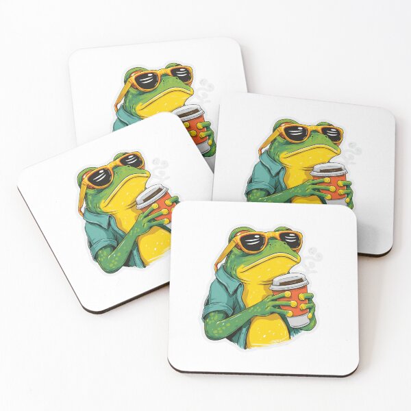 Item preview, Chill Frog with Sunglasses – Funny Coffee Lover Graphic designed and sold by artwork2024.