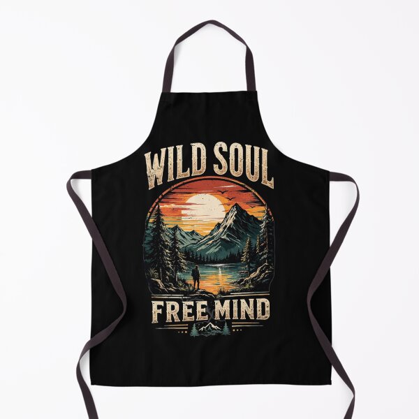 Item preview, Wild Soul Free Mind Vintage Nature Mountain Outdoor Design designed and sold by Tropivaro.