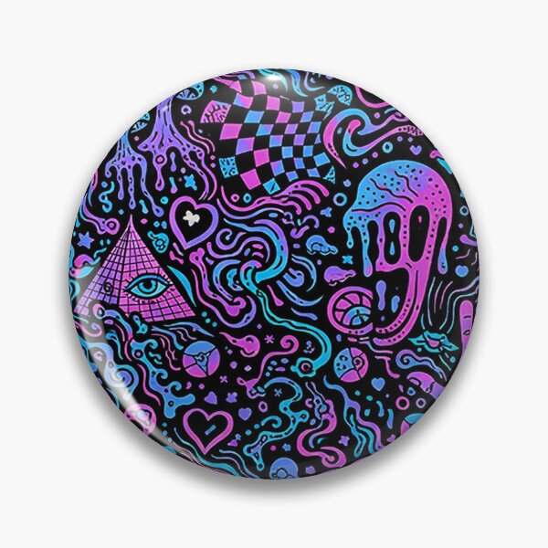 Item preview, Colorful Psychedelic Abstract Shapes Trippy Surreal Pattern Art designed and sold by DrizzyV.