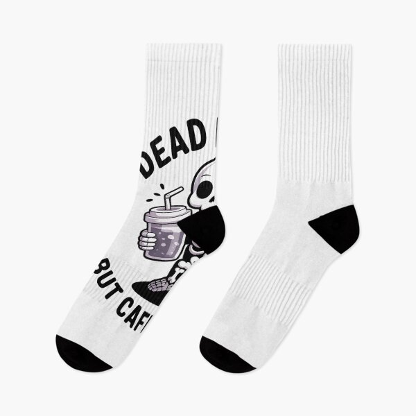 Item preview, Cute Spooky Skeleton Drinking Coffee Sarcastic Meme designed and sold by Mr-wow.
