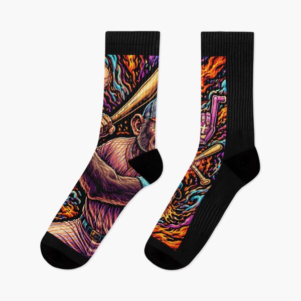 Item preview, Psychedelic Monkey Baseball Player Trippy Sports Streetwear Art designed and sold by DrizzyV.