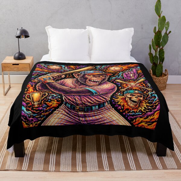 Item preview, Psychedelic Monkey Baseball Player Trippy Sports Streetwear Art designed and sold by DrizzyV.
