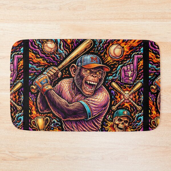 Item preview, Psychedelic Monkey Baseball Player Trippy Sports Streetwear Art designed and sold by DrizzyV.