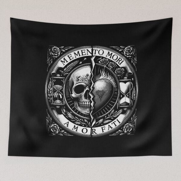 Item preview, Memento Mori Amor Fati Stoicism Skull Art designed and sold by mrqwzrwdb69.