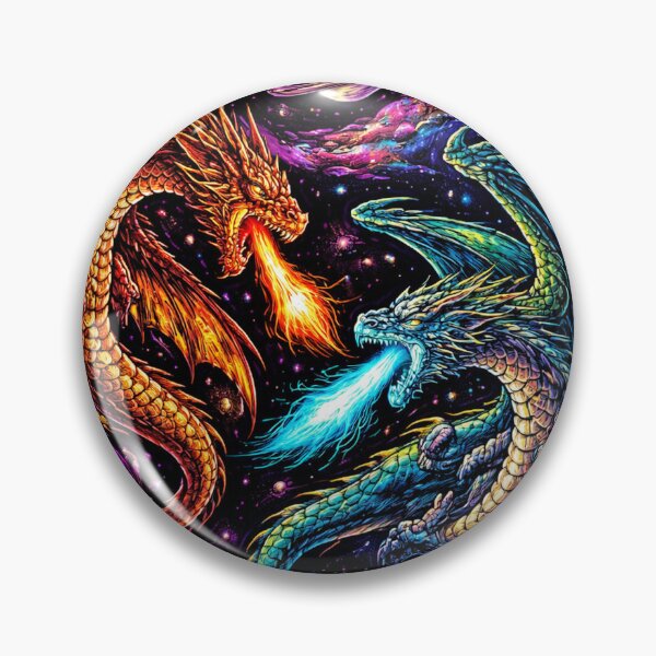 Item preview, Cosmic Dragons Space Battle Psychedelic Fantasy Galaxy Art designed and sold by DrizzyV.