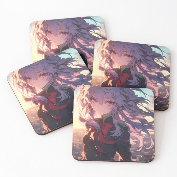 Item preview, Hiiragi Shinoa Seraph Of The End Sunset City Purple Hair designed and sold by TanglenRabbit.