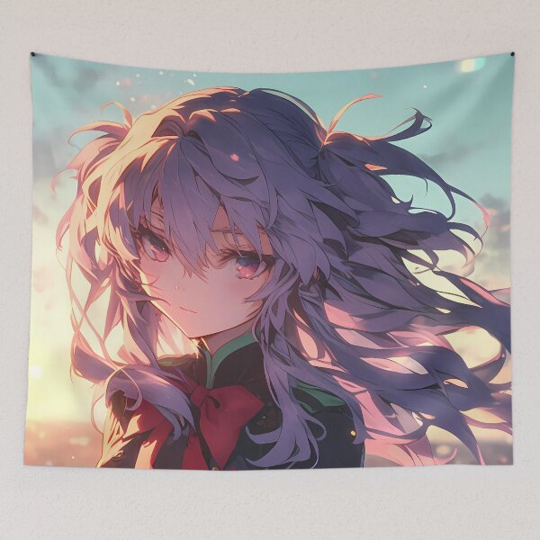 Item preview, Hiiragi Shinoa Seraph Of The End Sunset City Purple Hair designed and sold by TanglenRabbit.