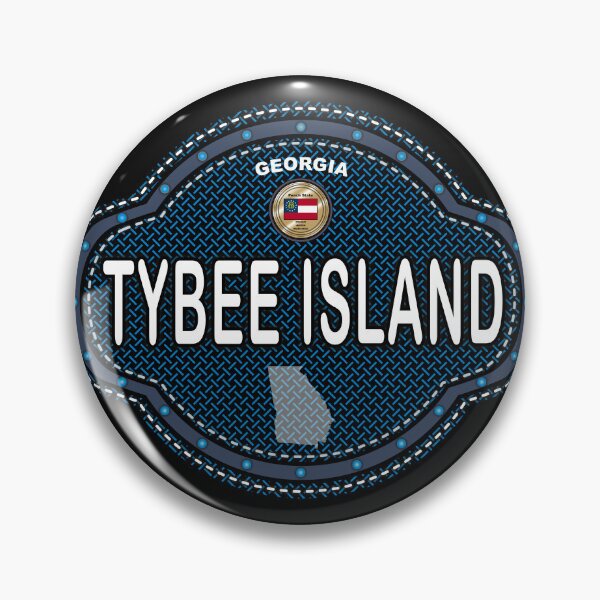 Item preview, Tybee Island Georgia stitching effect emblem designed and sold by studioss76.