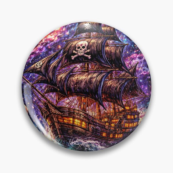 Artikelvorschau, Piratenschiff im Weltraum – Psychedelisches kosmisches Abenteuer – Fantasy-Kunst entworfen und verkauft von DrizzyV.