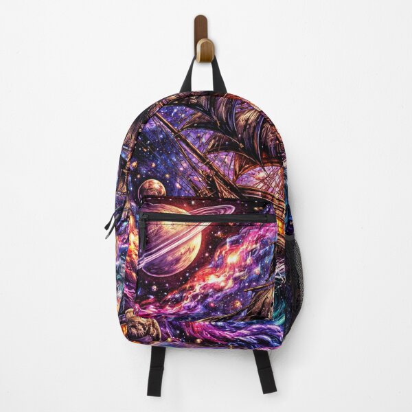 Item preview, Pirate Ship in Space Psychedelic Cosmic Adventure Fantasy Art designed and sold by DrizzyV.