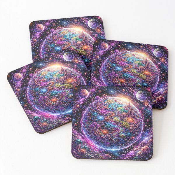 Item preview, Alien Planet Psychedelic Landscape Colorful Sci Fi Fantasy World designed and sold by DrizzyV.