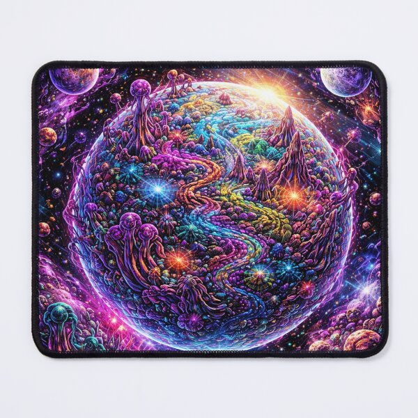 Item preview, Alien Planet Psychedelic Landscape Colorful Sci Fi Fantasy World designed and sold by DrizzyV.