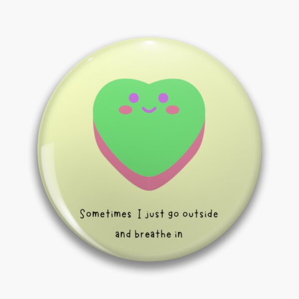 Item preview, Cute 'Go Outside' Self-care Heart designed and sold by SumSmiles.