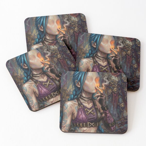 Item preview, Faceless Blue Rebel - Cyberpunk Oil Painting Style  designed and sold by ElliDesign.