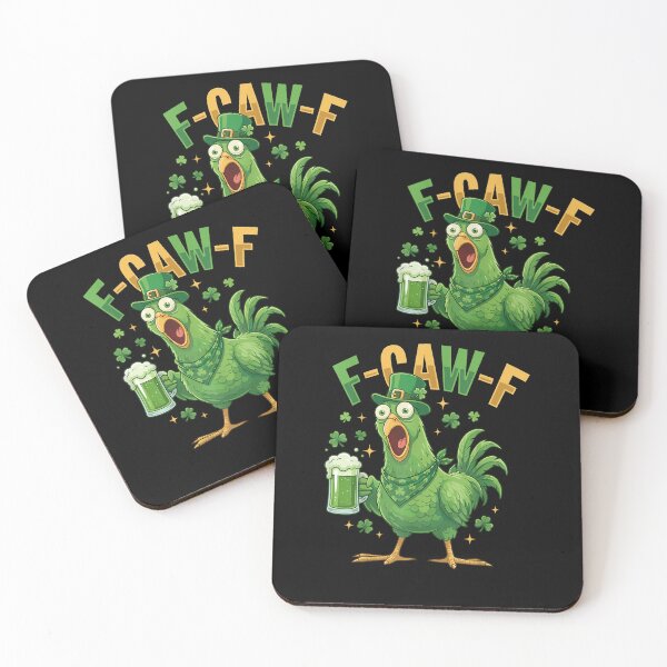 Item preview, Funny St. Patrick's Day F-CAW-F Irish Beer Chicken FCAWF designed and sold by Juansustait.