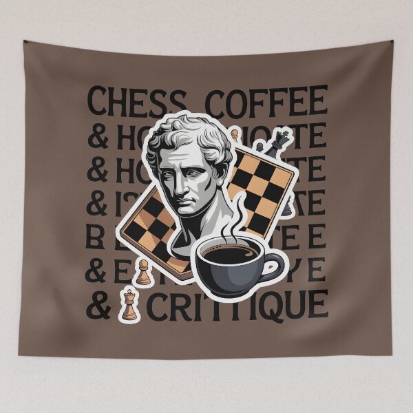 Aperçu de l'œuvre Critique de café d'échecs, design graphique, esthétique créée et vendue par SplashTastic.