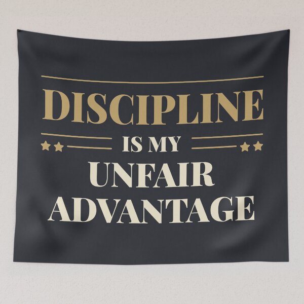 Item preview, Discipline is my unfair advantage - Modern typography quote designed and sold by Revextyr.