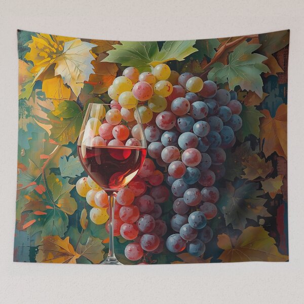 Item preview, Glass of red wine with grapes designed and sold by paulrommer.