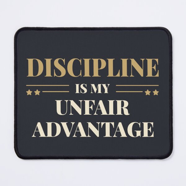 Item preview, Discipline is my unfair advantage - Vintage typography quote designed and sold by Revextyr.