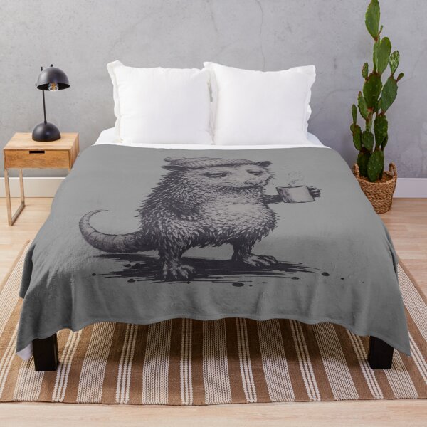 Item preview, Grumpy Opossum Coffee Lover Funny Morning Mood Animal designed and sold by JerdbordinShop.