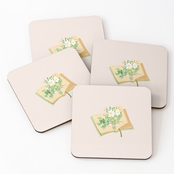 Item preview, Cottagecore Open Journal with Pressed Flowers and Clover designed and sold by Akira Design Store.