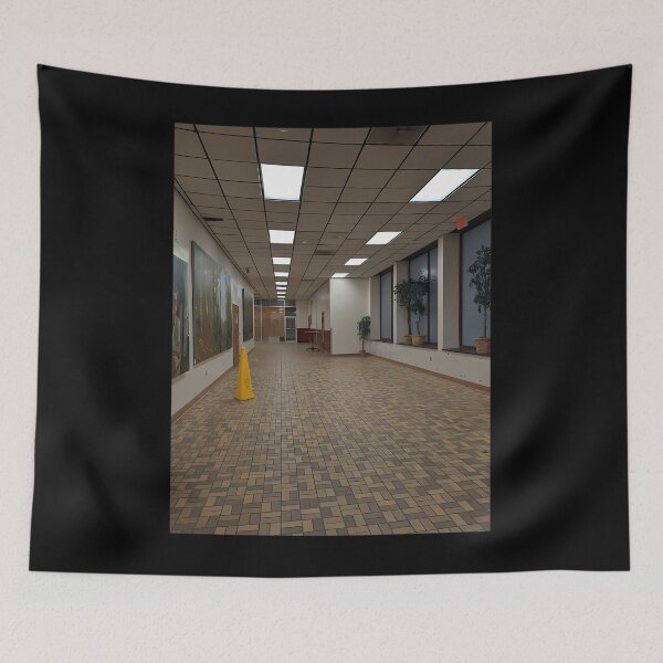 Item preview, Liminal Space Empty Mall Hallway Nostalgia designed and sold by mrqwzrwdb69.