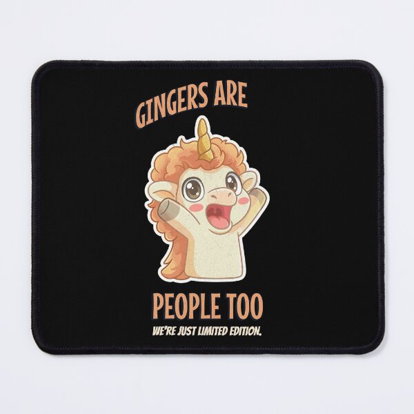 Item preview, Gingers are People Too Funny Red Hair Unicorn designed and sold by UniTeeCo.