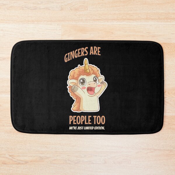 Item preview, Gingers are People Too Funny Red Hair Unicorn designed and sold by UniTeeCo.