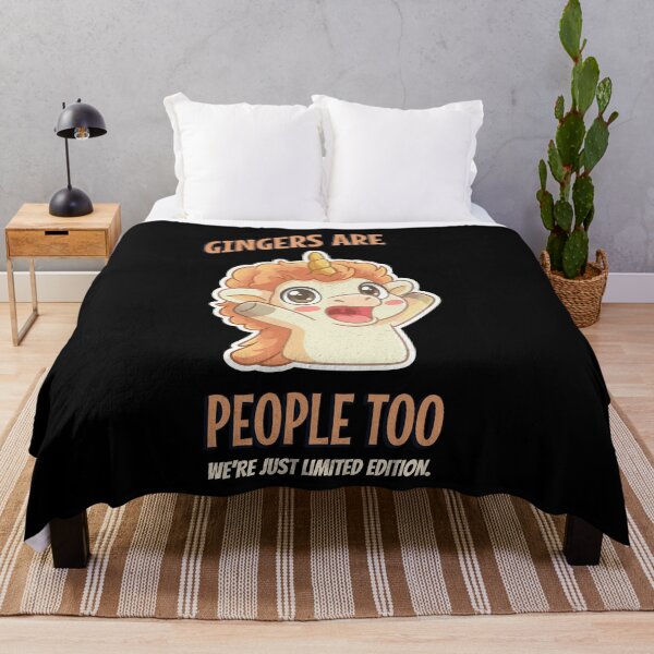 Item preview, Gingers are People Too Funny Red Hair Unicorn designed and sold by UniTeeCo.