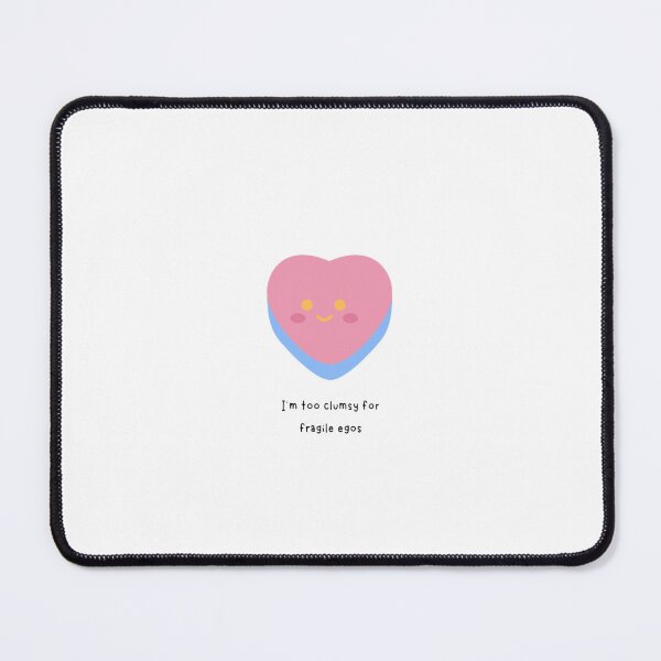Item preview, Cute 'Fragile Egos' Self-care Heart designed and sold by SumSmiles.
