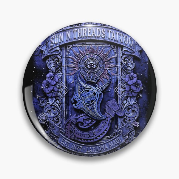 Item preview, Sun N Threads Tattoo – Distressed Lahaina Heritage Tiki Shield designed and sold by sunnthreads.