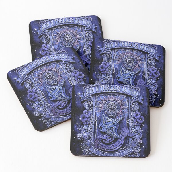 Item preview, Sun N Threads Tattoo – Distressed Lahaina Heritage Tiki Shield designed and sold by sunnthreads.