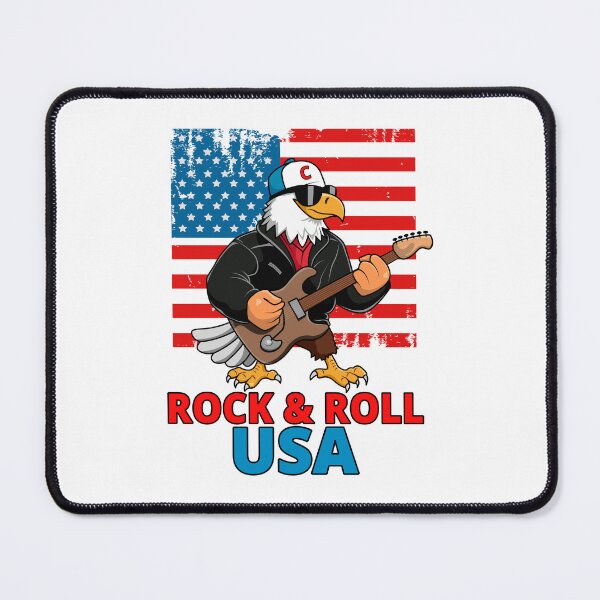 Item preview, Rock and Roll USA Patriotic Guitarist Bald Eagle designed and sold by anderlee.