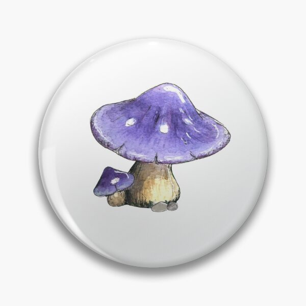Item preview, Whimsical purple mushrooms watercolor designed and sold by atiny-k-art.