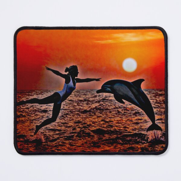 Item preview, A harmonious leap with a dolphin at sunset designed and sold by Segasprojects.
