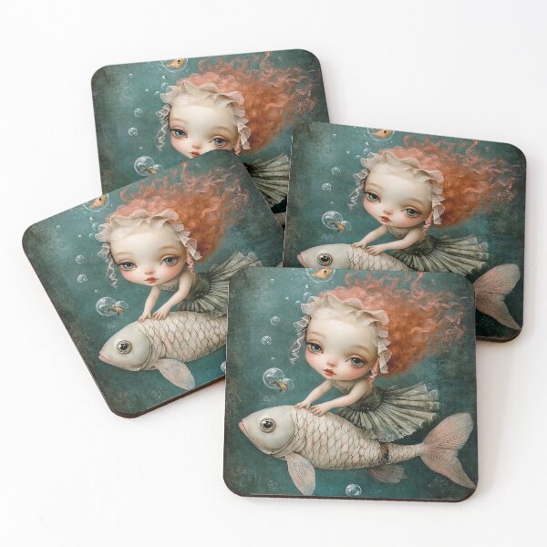 Item preview, Riding the Ocean Dream - Inspired by Whimsical Lowbrow Art designed and sold by Piagor.