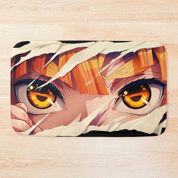 Item preview, Zenitsu Agatsuma Demon Slayer Amber Eyes Orange Hair Torn Paper Peek designed and sold by PMartistStudio.