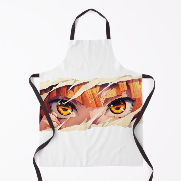 Item preview, Zenitsu Agatsuma Demon Slayer Amber Eyes Orange Hair Torn Paper Peek designed and sold by PMartistStudio.