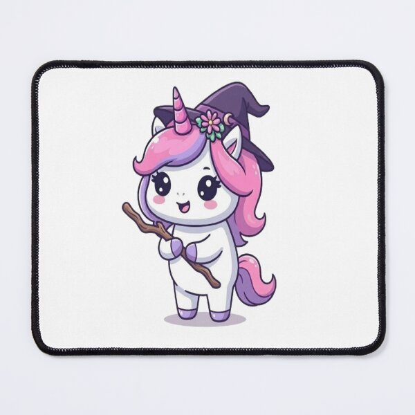 Item preview, Kawaii Witch Unicorn with Magic Wand designed and sold by Ella_Sketch.